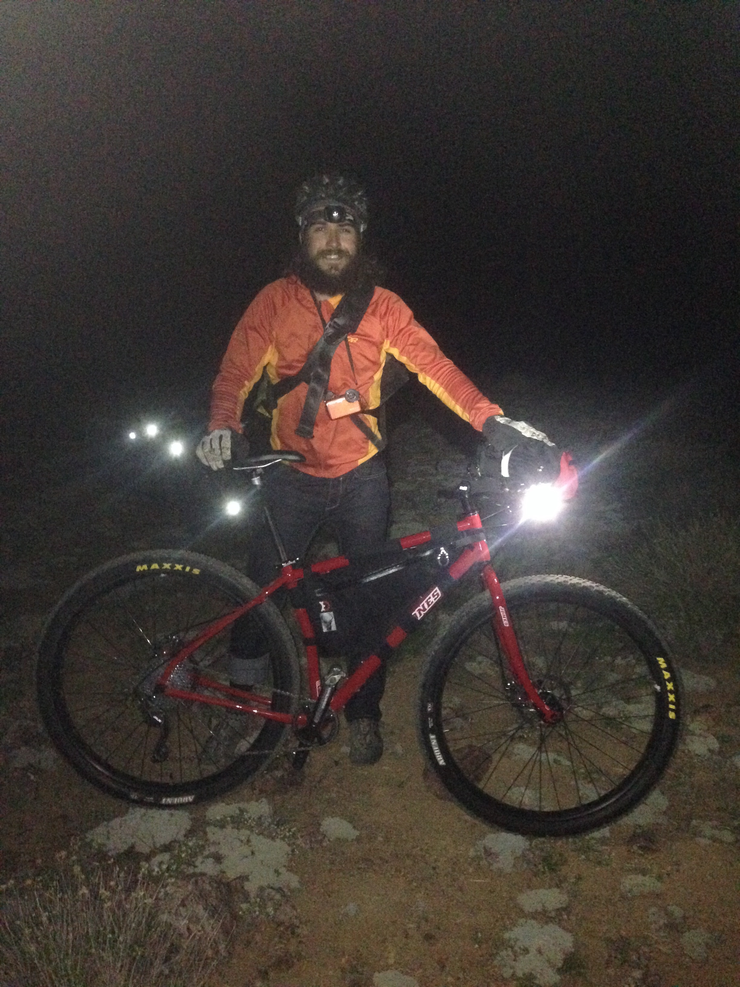 night ride to the site