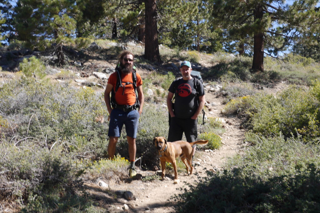 Chris, Jay and Rover on the trail